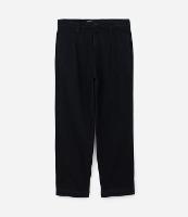 Calça Baggy Chino em Sarja com Bolsos e Detalhe no Cós - 1