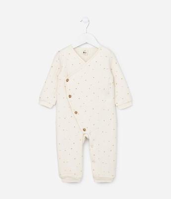 Macacão Infantil com Estampa Formas Geométricas - Tam RN a 18 meses