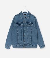 Jaqueta Infantil em Jeans com Recortes e Bolsos - Tam 5 a 14 Anos - 1