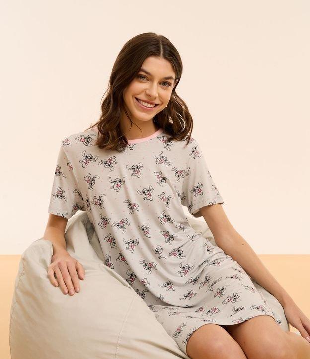 Camisola Curta em Viscose com Estampa Poá e Stitch - 2