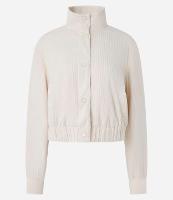 Jaqueta Bomber em Veludo Cotelê com Gola Alta - 1