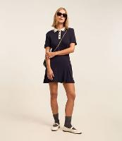 Vestido Curto em Ribana com Gola Polo Contrastante - 2