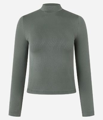 Blusa em Poliamida Seamless com Textura