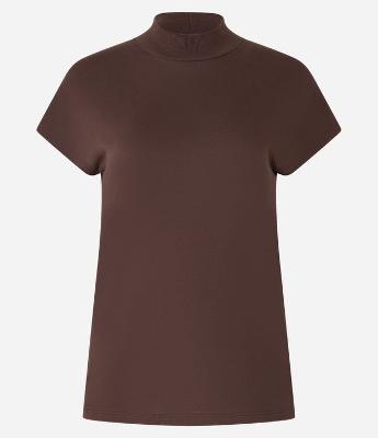 Blusa em Viscose com Golinha Alta e Sem Cava