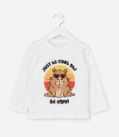 Camiseta Infantil em Algodão Estampa Capivara de Óculos - Tam 1 a 6 anos - 1