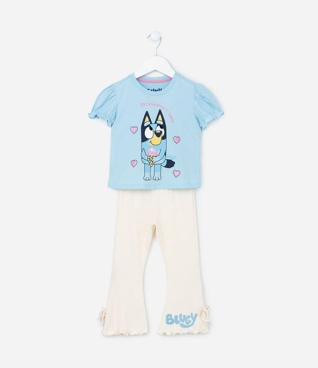 Conjunto Infantil com Estampa Bluey com Glitter - Tam 1 a 6 Anos - 1