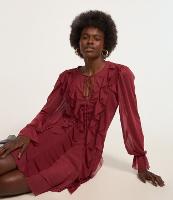 Vestido em Tule com Babados e Amarração - 2