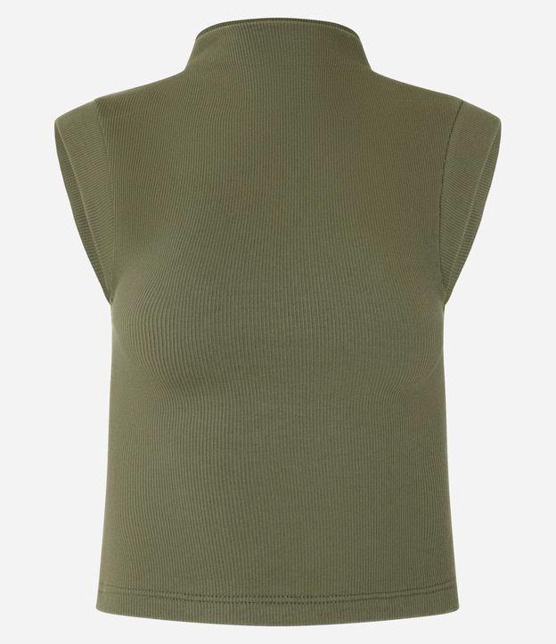 Blusa em Ribana com Golinha Alta e Cava Estendida - 1