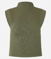 Blusa em Ribana com Golinha Alta e Cava Estendida - 1