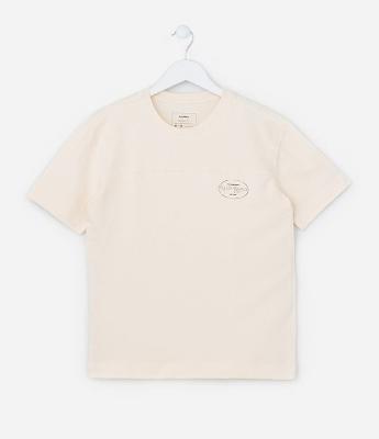 Camiseta Infantil com Textura Atoalhada e Estampa no Peito - Tam 5 a 14 Anos