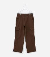 Calça Reta Infantil em Sarja com Bolso Cargo - Tam 5 a 14 anos - 1