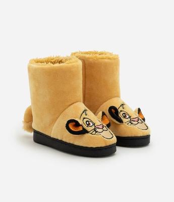 Pantufa Bota Infantil com Bordado Simba - Tam  19 a 28