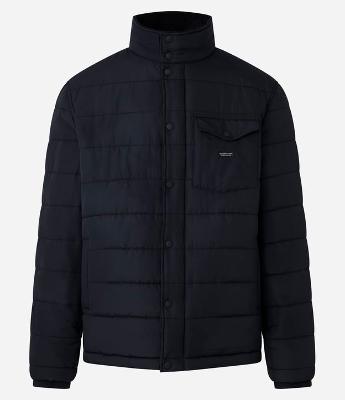 Jaqueta Puffer com Gola Alta Aveludada e Bolso Cargo