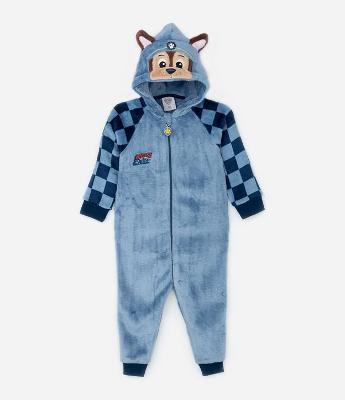 Pijama Jumper Infantil em Fleece com Bordado Chase - Tam 2 a 6 Anos