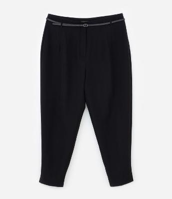 Calça Cenoura em Alfaiataria com Cinto Curve & Plus Size