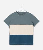 Camiseta Infantil em Malha com Blocos de Cores - Tam 5 a 14 anos - 1