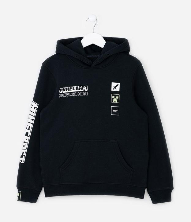 Casaco Infantil com Estampa Frente e Costas Minecraft - Tam 5 a 14 Anos - 1