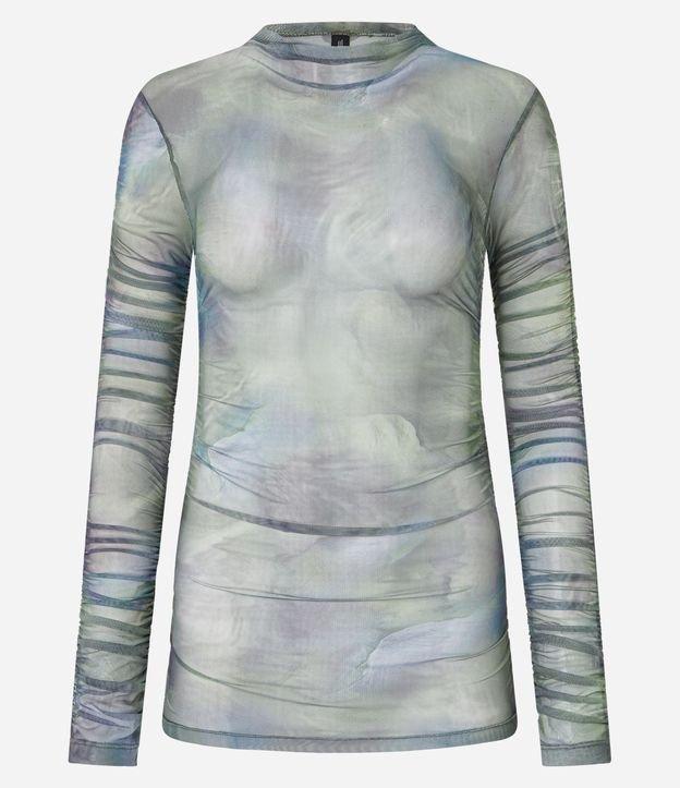 Blusa em Tule com Franzidos Laterais - 1