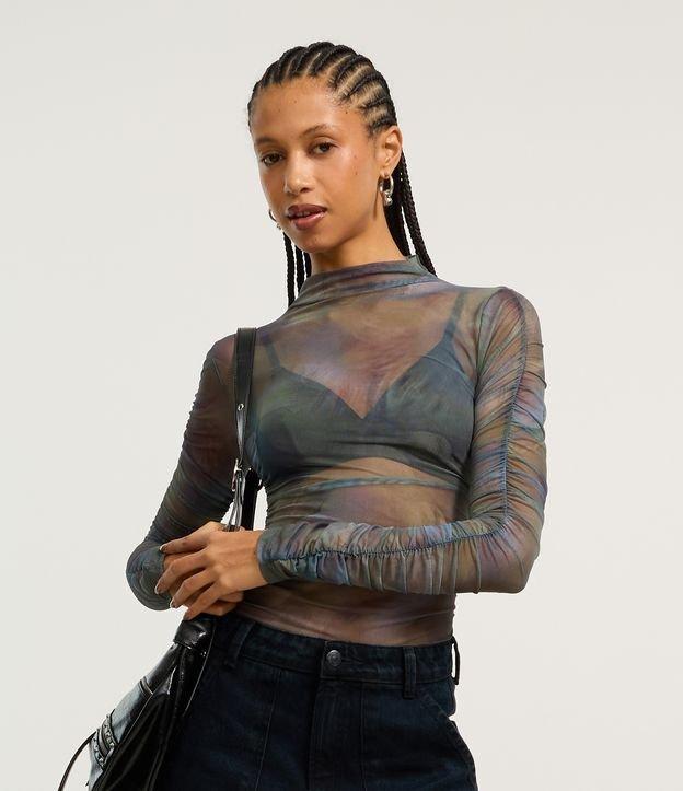 Blusa em Tule com Franzidos Laterais - 2