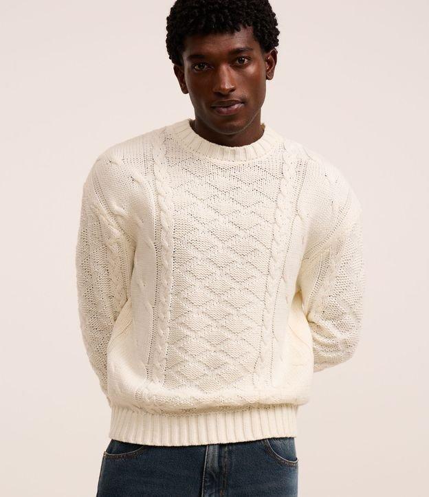 Suéter Boxy em Tricô com Textura - 2