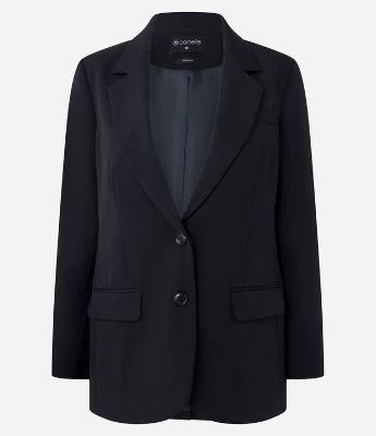 Blazer Regular em Alfaiataria com Botões e Bolsos Frontais