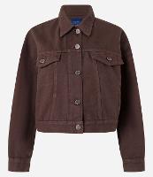 Jaqueta Regular em Sarja com Bolsos e Pregas na Barra - 1