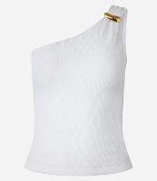 Blusa Ombro Só Texturizada com Detalhe Metalizado - 1