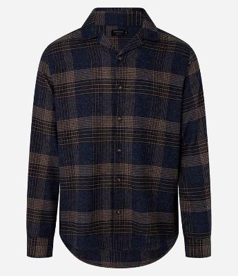 Camisa Regular em Flanela com Estampa Xadrez