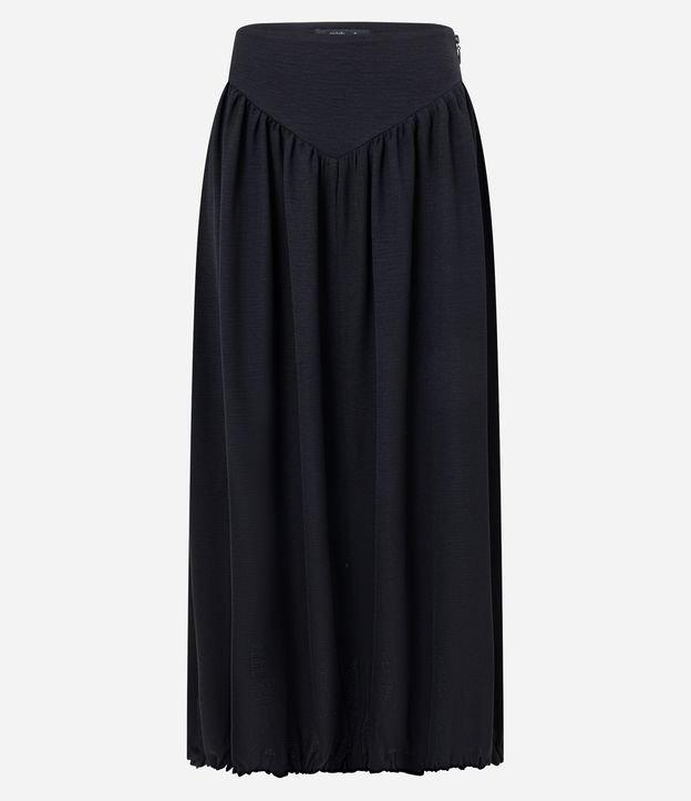 Saia Balloon Midi em Crepe com Cós em V - 1