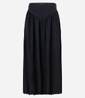 Saia Balloon Midi em Crepe com Cós em V - 1