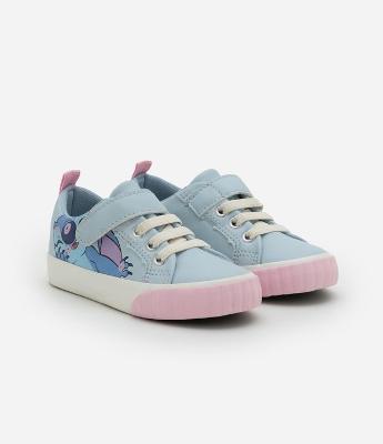 Tênis Infantil com Velcro e Estampa do Stitch e Angel - Tam 20 ao 27