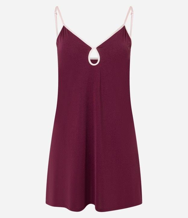 Camisola Curta em Microfibra com Recorte Gota e Detalhes Contrastantes - 1