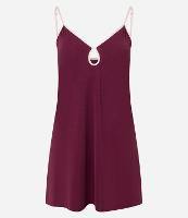 Camisola Curta em Microfibra com Recorte Gota e Detalhes Contrastantes - 1