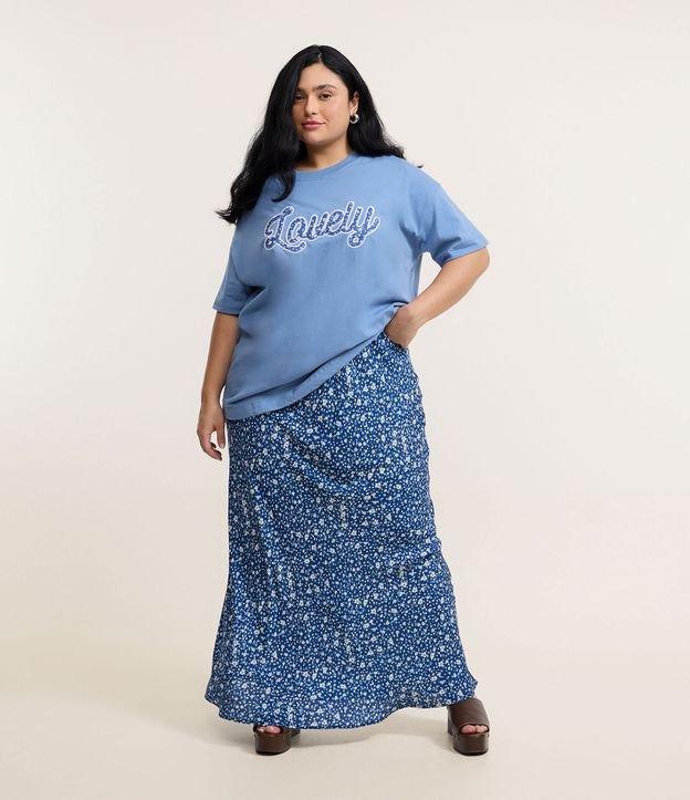 Saia Midi com Amarração no Cós Floral Curve & Plus Size - 2