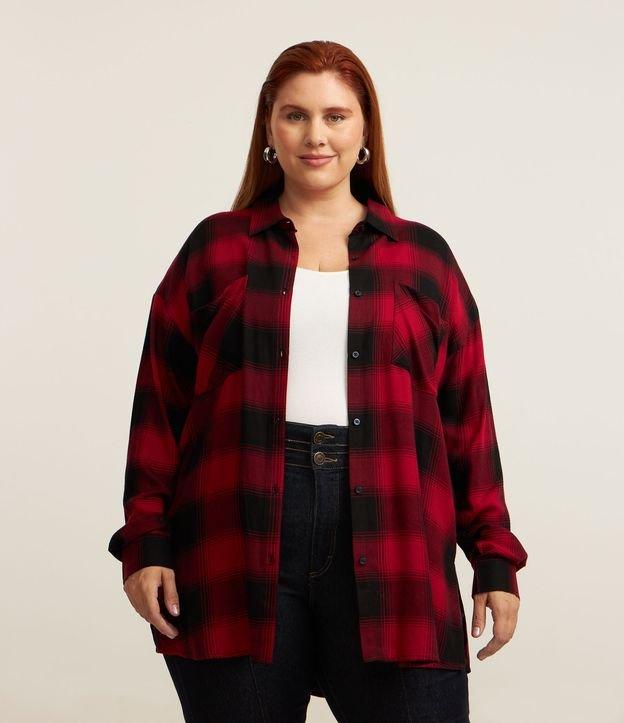 Camisa em Flanela Xadrez Curve & Plus Size - 2