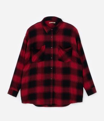 Camisa em Flanela Xadrez Curve & Plus Size