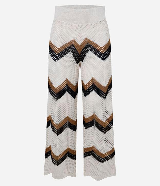 Saída de Praia Calça com Efeito Crochê Zig Zag - 1