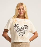 Blusa T-shirt Curta em Algodão com Estampa Perfeito Amor - 1