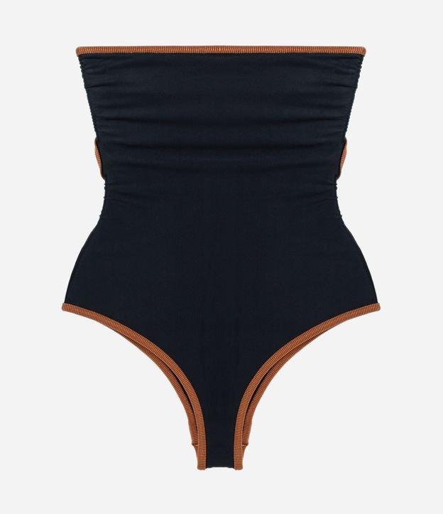 Maiô em Microfibra com Acabamento Contrastante e Costas Abertas - 1