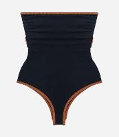 Maiô em Microfibra com Acabamento Contrastante e Costas Abertas - 1