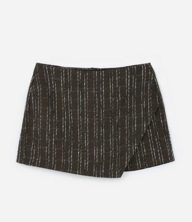 Short Saia em Tweed Xadrez Curve & Plus Size - 1