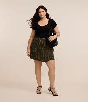 Short Saia em Tweed Xadrez Curve & Plus Size - 2
