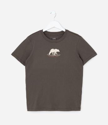 Camiseta Infantil com Estampa Urso - Tam 5 a 14 Anos