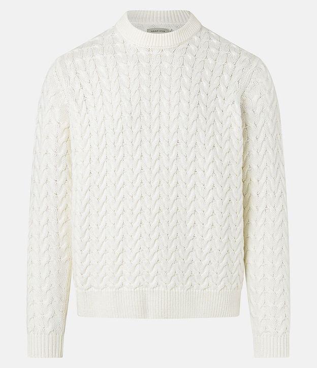 Suéter em Tricô com Textura Chevron - 1