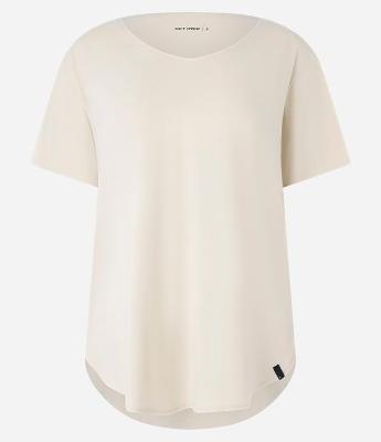 Camiseta Oversized Esportiva em Microfibra com Barra Arredondada