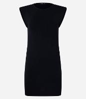 Vestido Curto em Tricô com Ombreira e Abertura nas Costas - 1