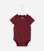 Body Infantil em Algodão com Estampa Corações - Tam 0 a 18 meses - 1