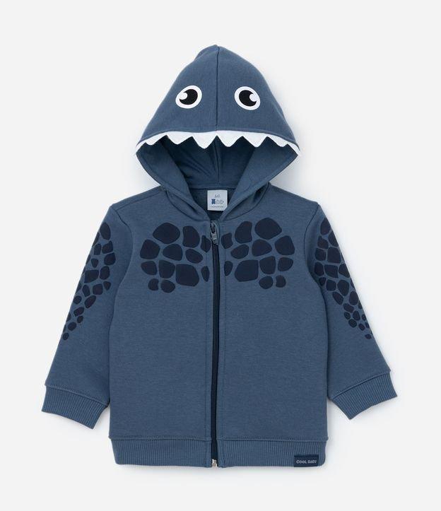 Casaco Infantil com Estampa Interativa Dino - Tam 0 a 18 meses - 1