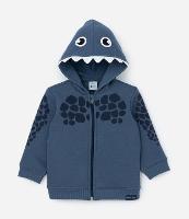 Casaco Infantil com Estampa Interativa Dino - Tam 0 a 18 meses - 1