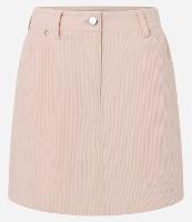 Saia Curta em Veludo com Bolsos Embutidos - 1